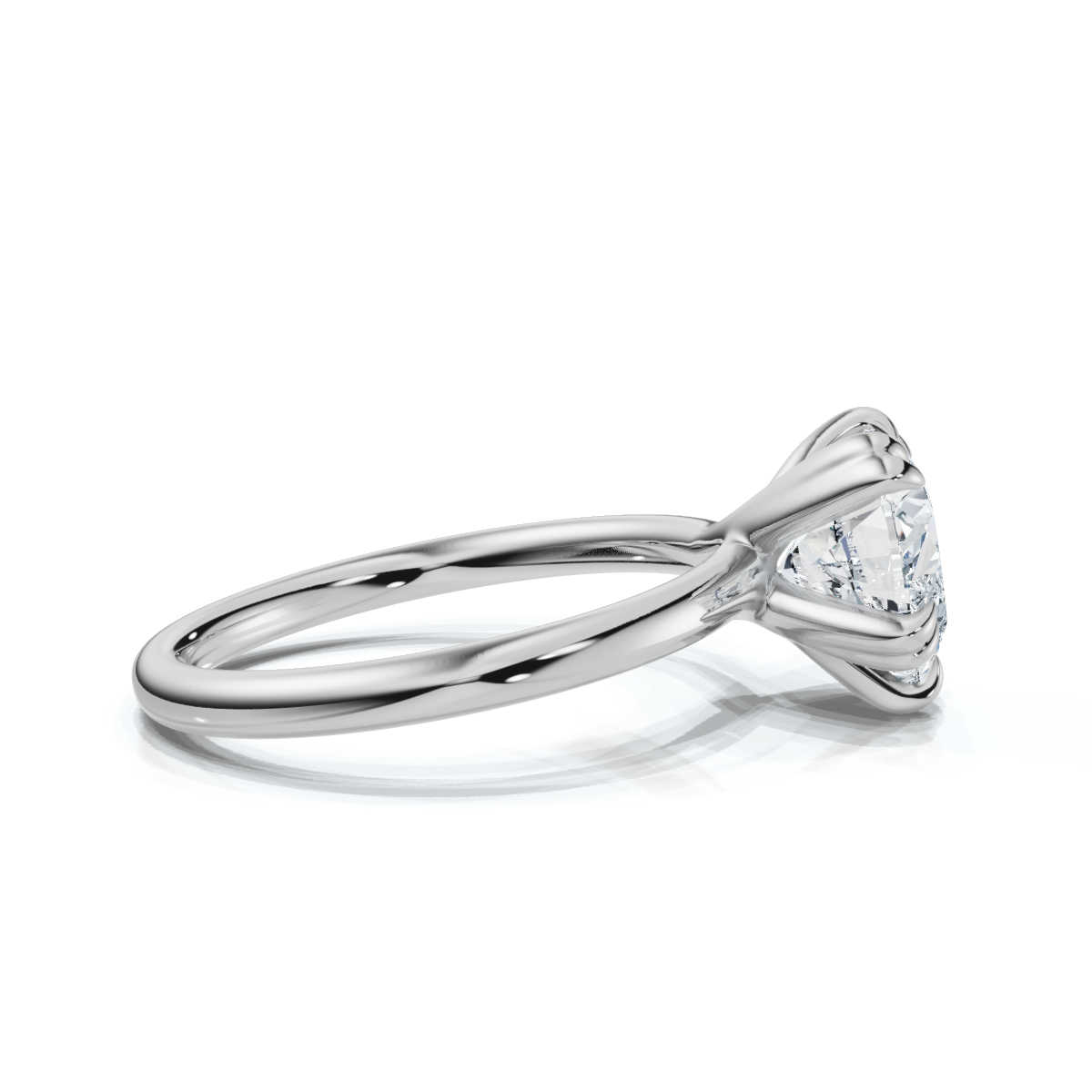 14K White Gold Nilani Double Prong Solitaire Engagement Ring 