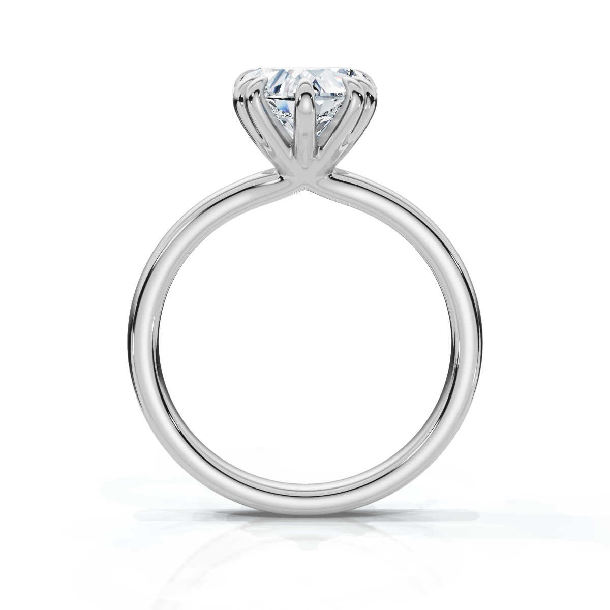 14K White Gold Nilani Double Prong Solitaire Engagement Ring 