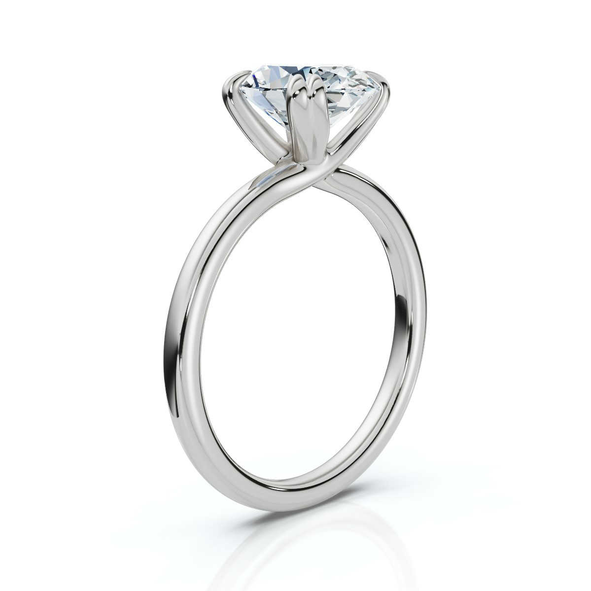 14K White Gold Nilani Double Prong Solitaire Engagement Ring 