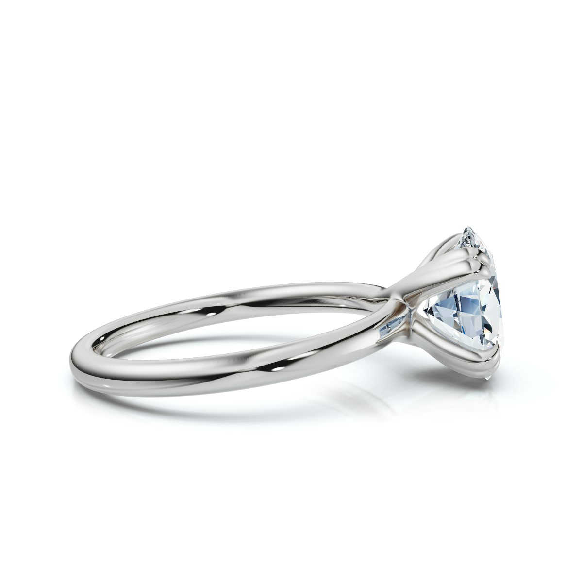 14K White Gold Nilani Double Prong Solitaire Engagement Ring 