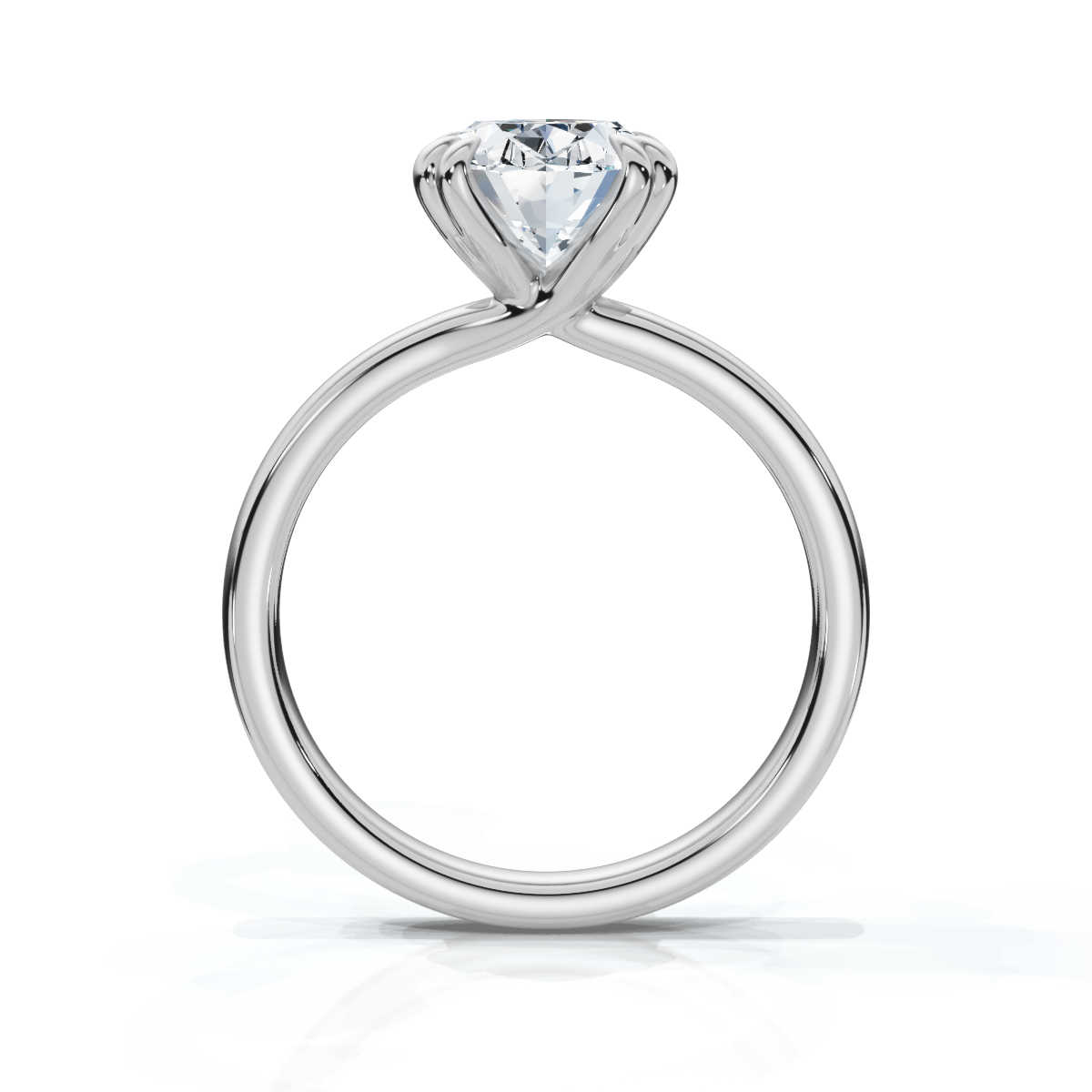 14K White Gold Nilani Double Prong Solitaire Engagement Ring 