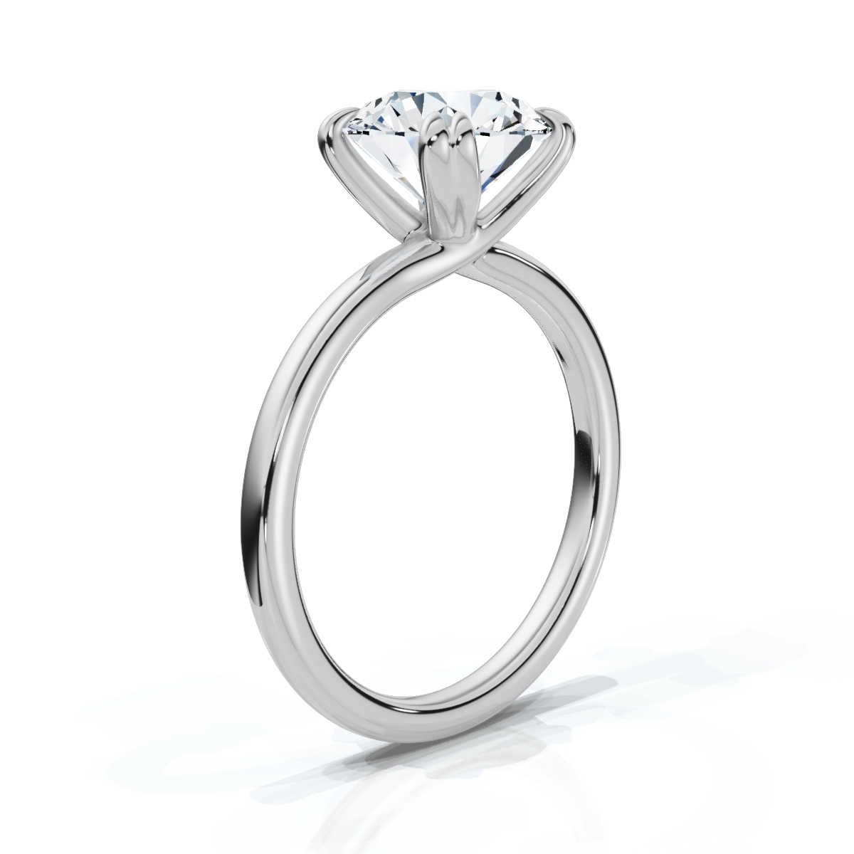 14K White Gold Nilani Double Prong Solitaire Engagement Ring 