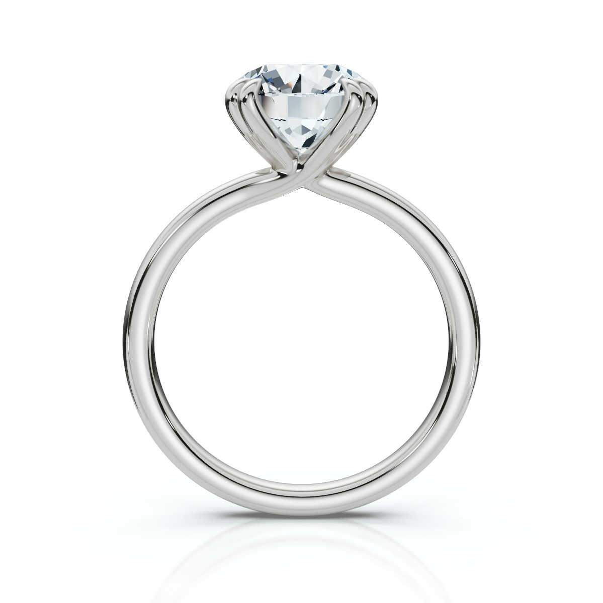 14K White Gold Nilani Double Prong Solitaire Engagement Ring 