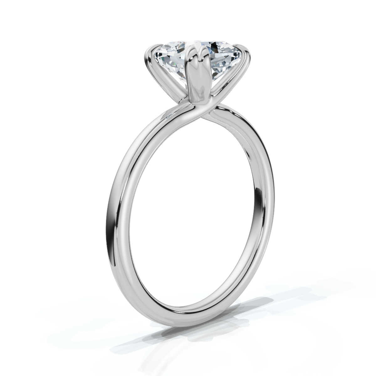 14K White Gold Nilani Double Prong Solitaire Engagement Ring 