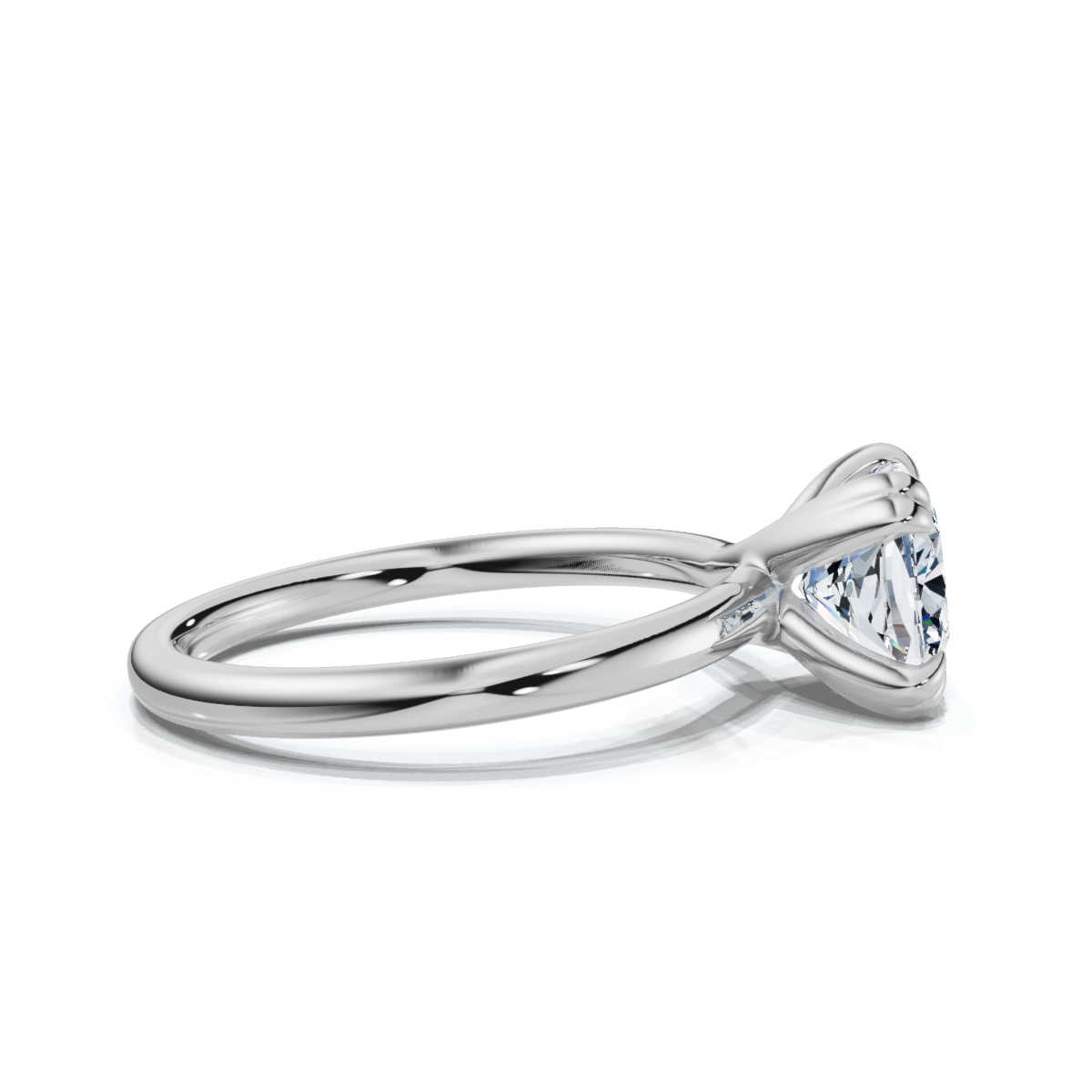 14K White Gold Nilani Double Prong Solitaire Engagement Ring 