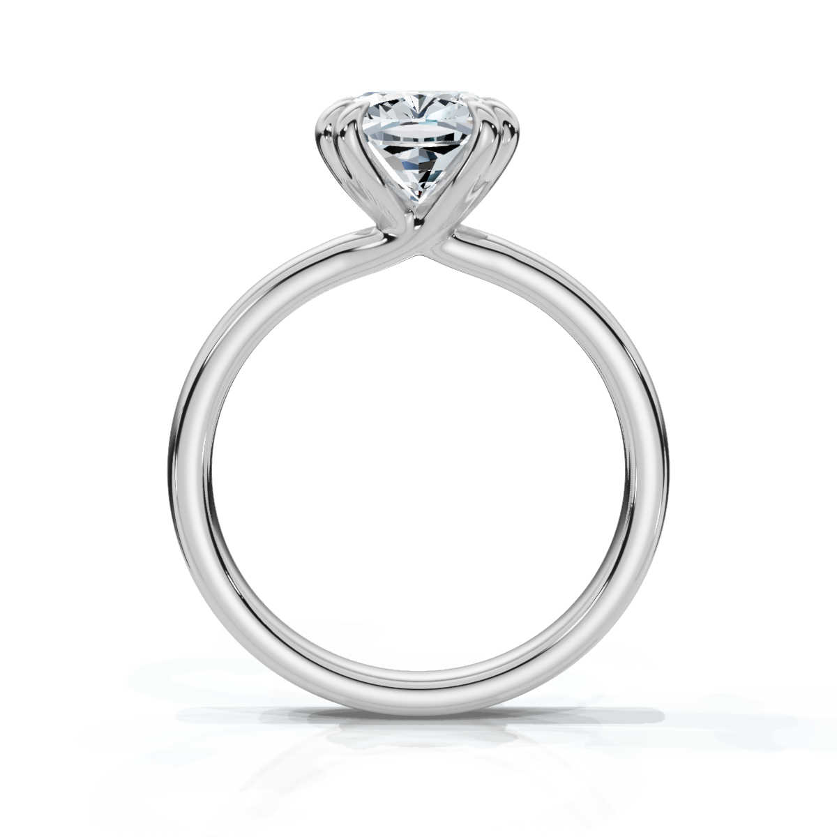 14K White Gold Nilani Double Prong Solitaire Engagement Ring 