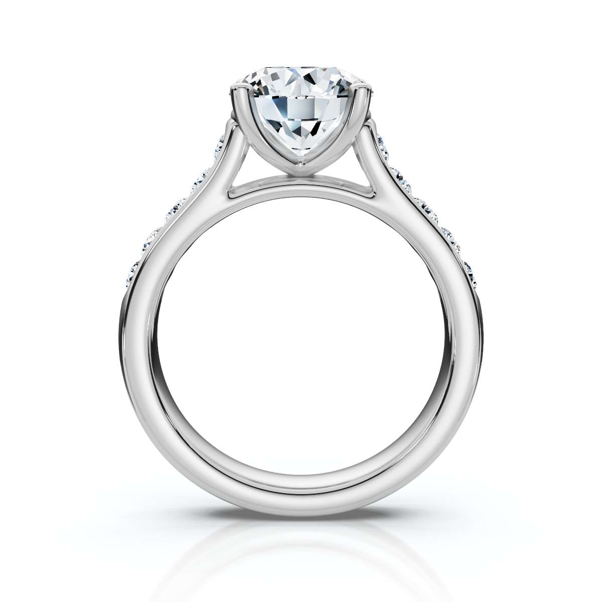 14K White Gold Betania Accents Lab Grown Diamond Ring (2/5 ct. tw)