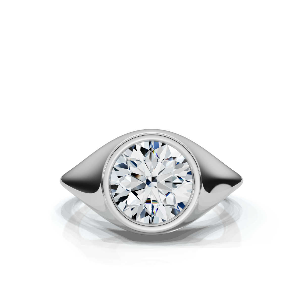 14K White Gold Brooklyn Solitaire Engagement Ring 