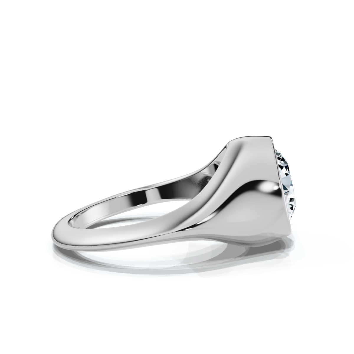 14K White Gold Brooklyn Solitaire Engagement Ring 