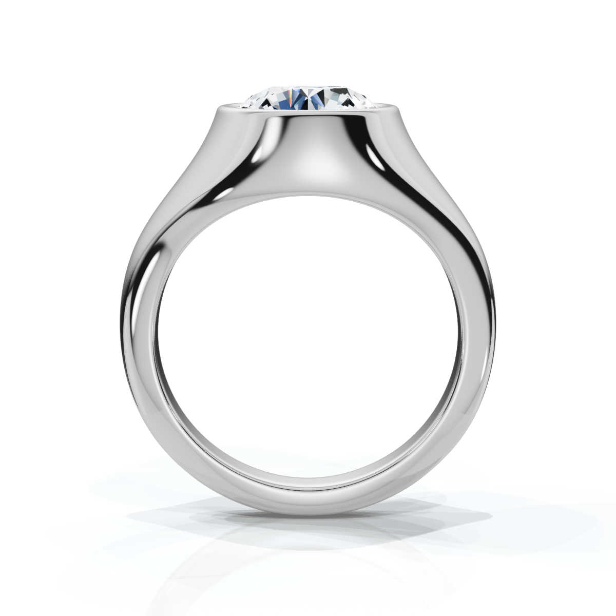 14K White Gold Brooklyn Solitaire Engagement Ring 
