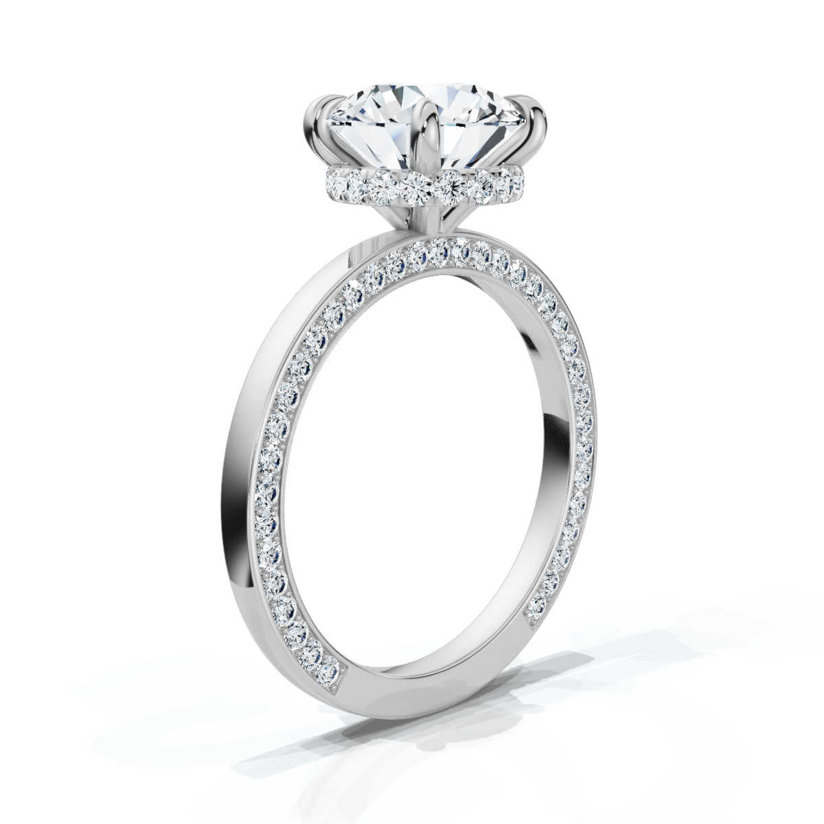 14K White Gold Skylar Hidden Accents Lab Grown Diamond Ring (1/2 ct. tw)