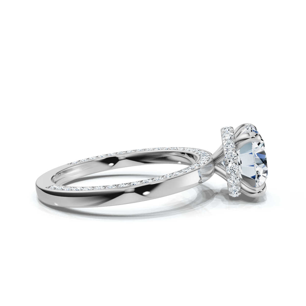 14K White Gold Skylar Hidden Accents Lab Grown Diamond Ring (1/2 ct. tw)