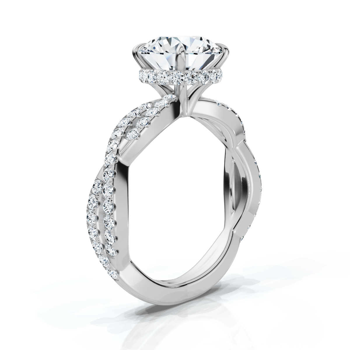 14K White Gold Ciara Intertwined Lab Grown Diamond Ring (1/2 ct. tw)