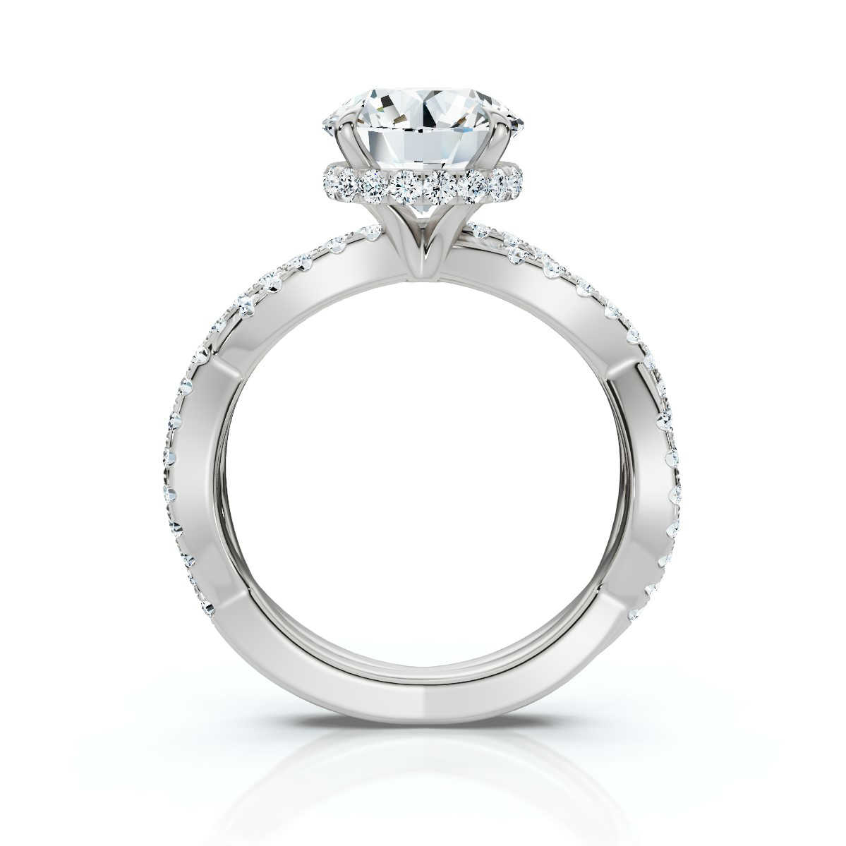 14K White Gold Ciara Intertwined Lab Grown Diamond Ring (1/2 ct. tw)