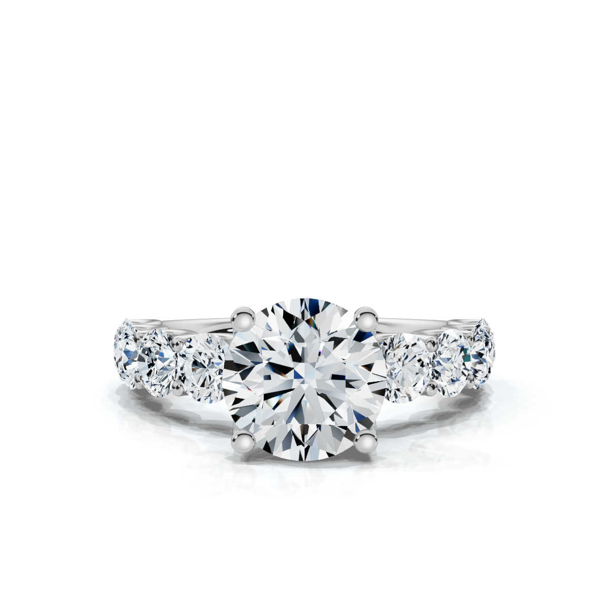 14K White Gold Vanna Accents Lab Grown Diamond Ring (1 1/2 ct. tw)