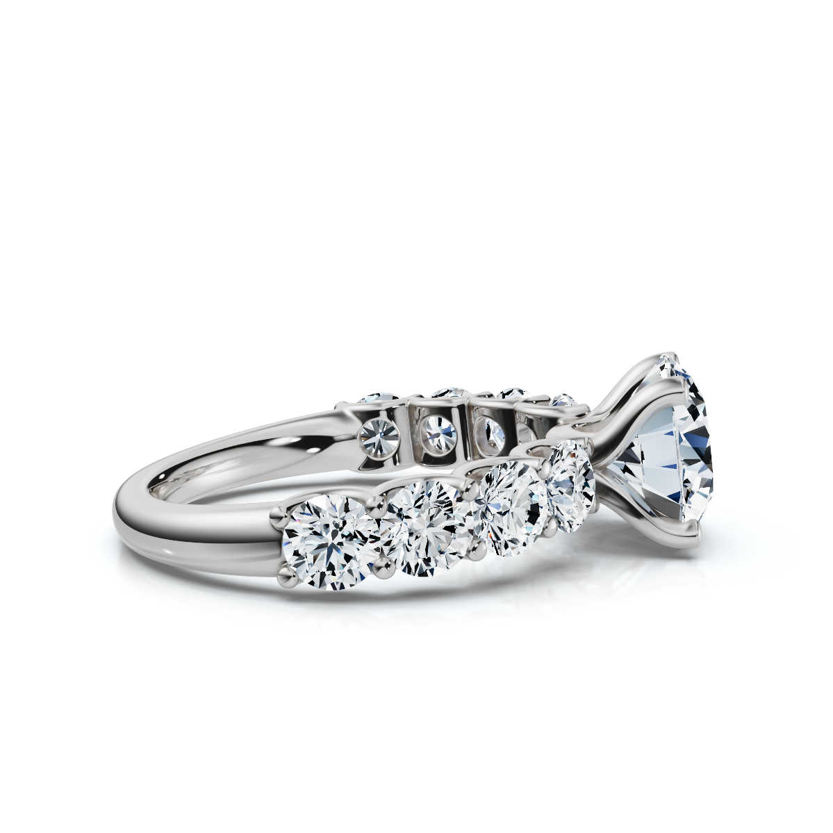 14K White Gold Vanna Accents Lab Grown Diamond Ring (1 1/2 ct. tw)