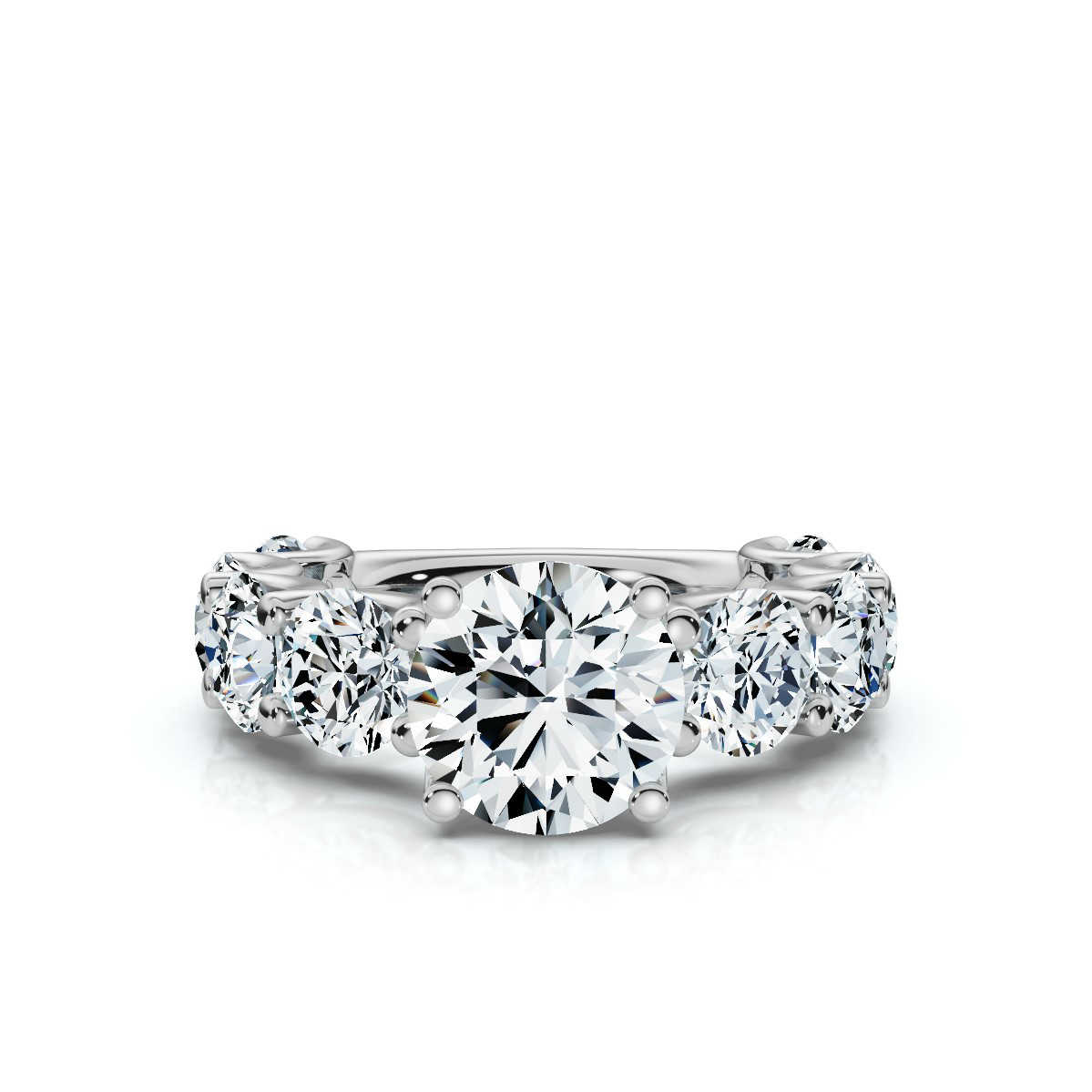 14K White Gold Vanna Accents Lab Grown Diamond Ring (4.00 ct. tw)