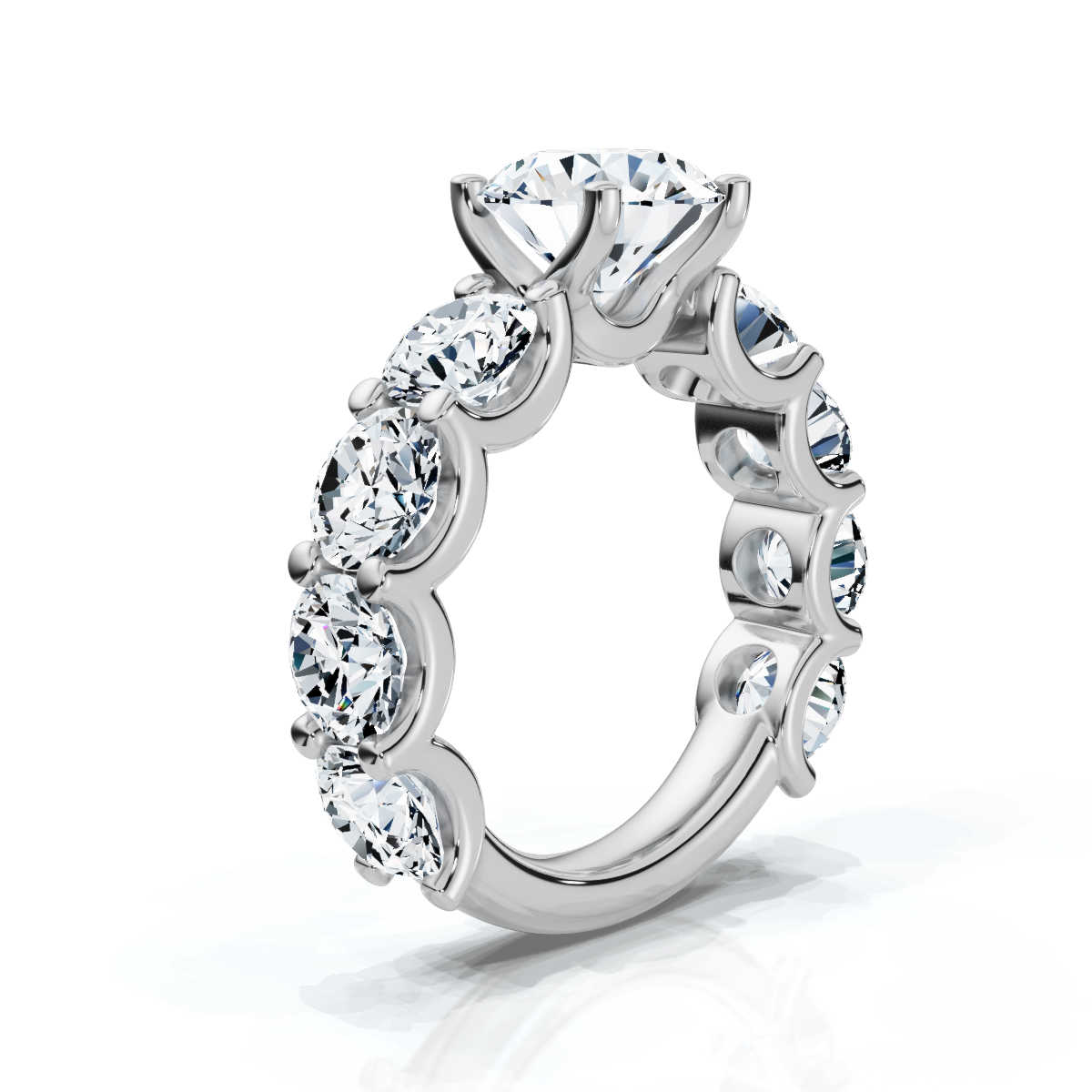 14K White Gold Vanna Accents Lab Grown Diamond Ring (4.00 ct. tw)