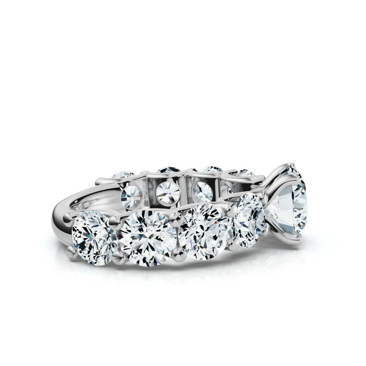 14K White Gold Vanna Accents Lab Grown Diamond Ring (4.00 ct. tw)