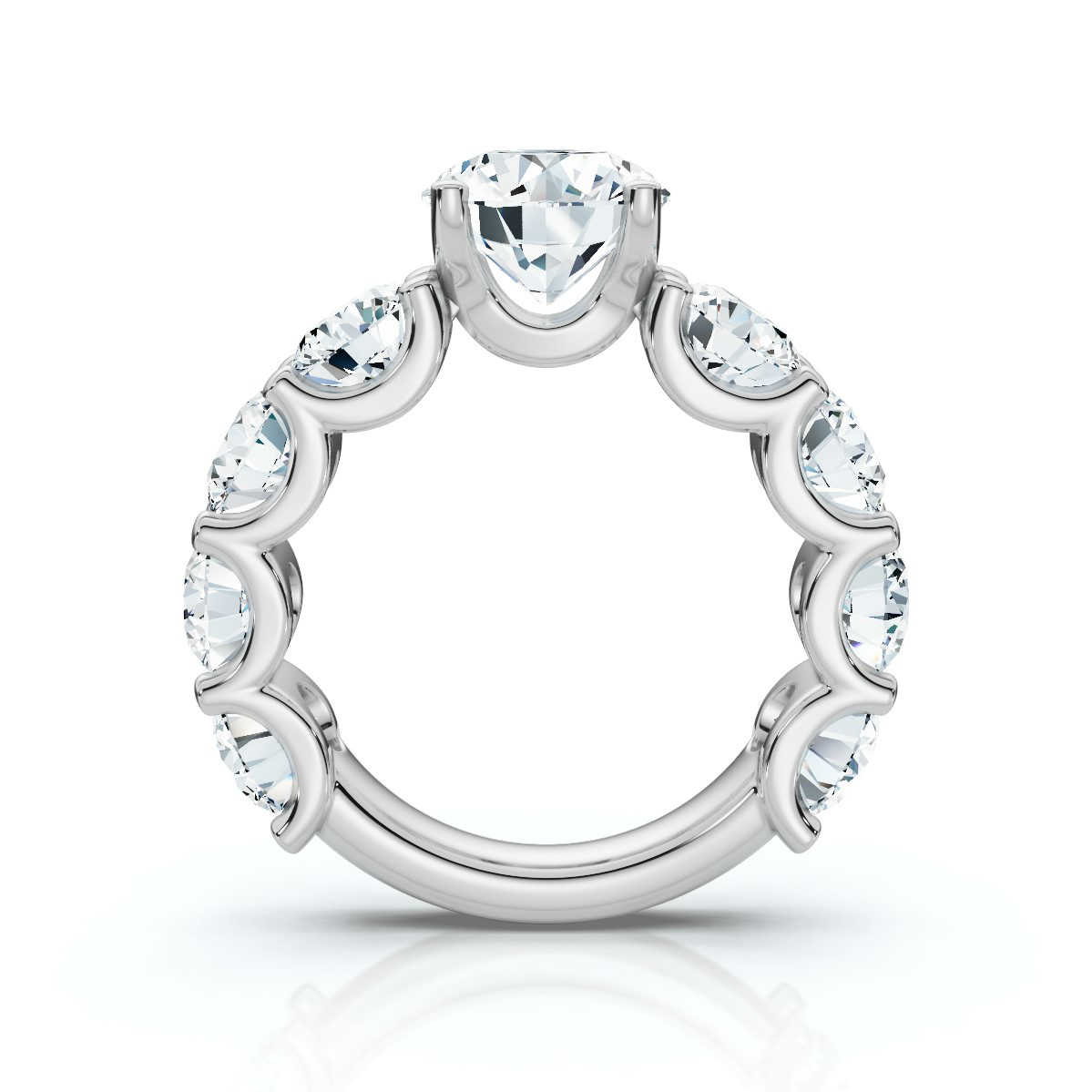 14K White Gold Vanna Accents Lab Grown Diamond Ring (4.00 ct. tw)