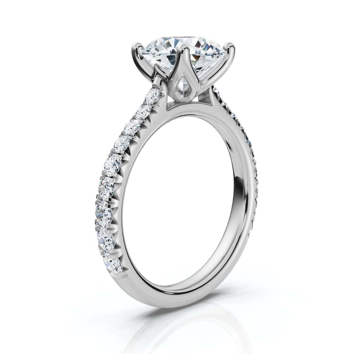 14K White Gold Jazmine Accents Lab Grown Diamond Ring (1/2 ct. tw)