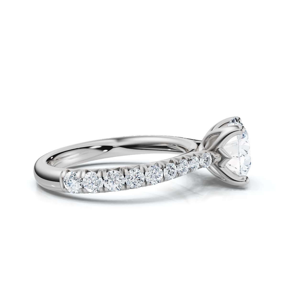 14K White Gold Jazmine Accents Lab Grown Diamond Ring (1/2 ct. tw)