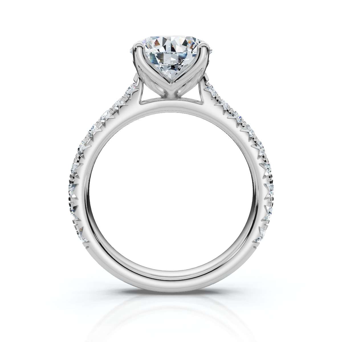 14K White Gold Jazmine Accents Lab Grown Diamond Ring (1/2 ct. tw)