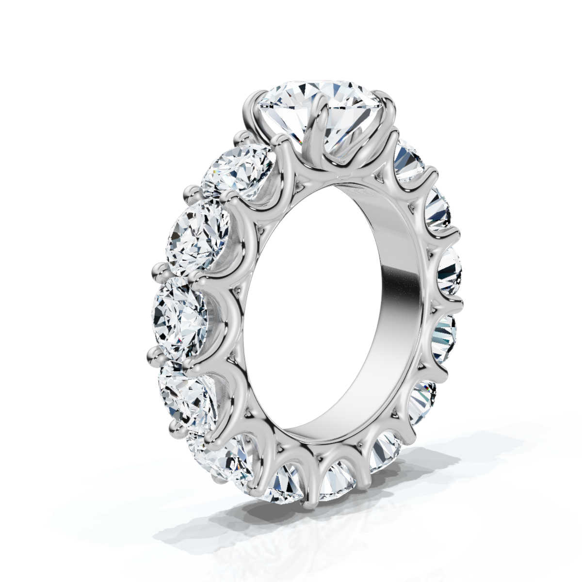 14K White Gold Dabria Accents Lab Grown Diamond Ring (6 1/4 ct. tw)