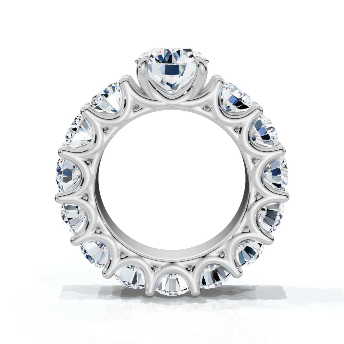 14K White Gold Dabria Accents Lab Grown Diamond Ring (6 1/4 ct. tw)