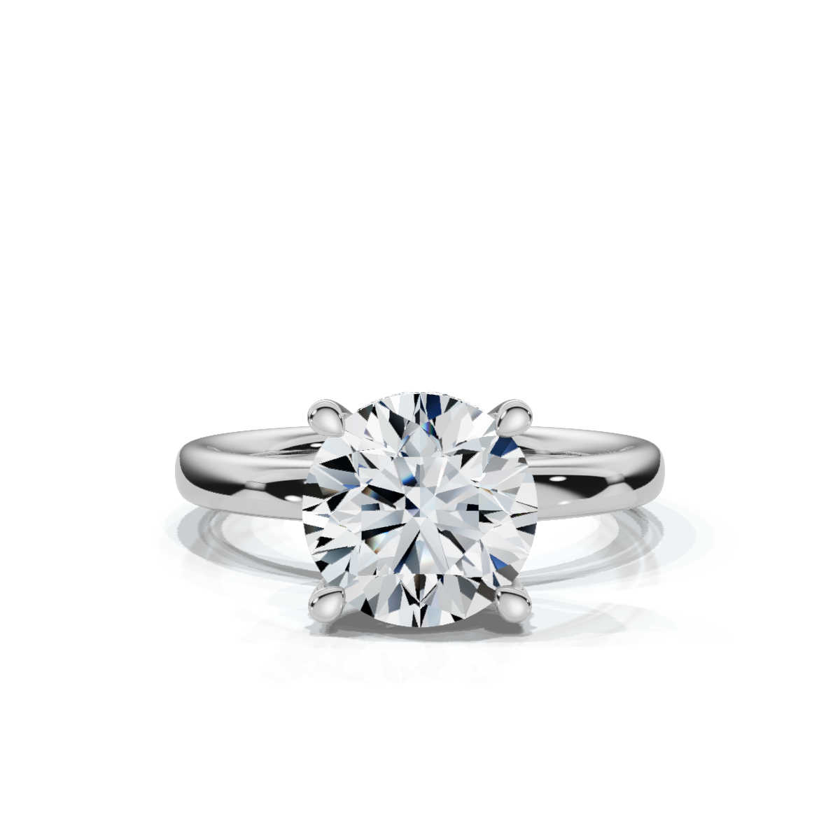 14K White Gold Cheryl Hidden Accents Lab Grown Diamond Ring (1/10 ct. tw)
