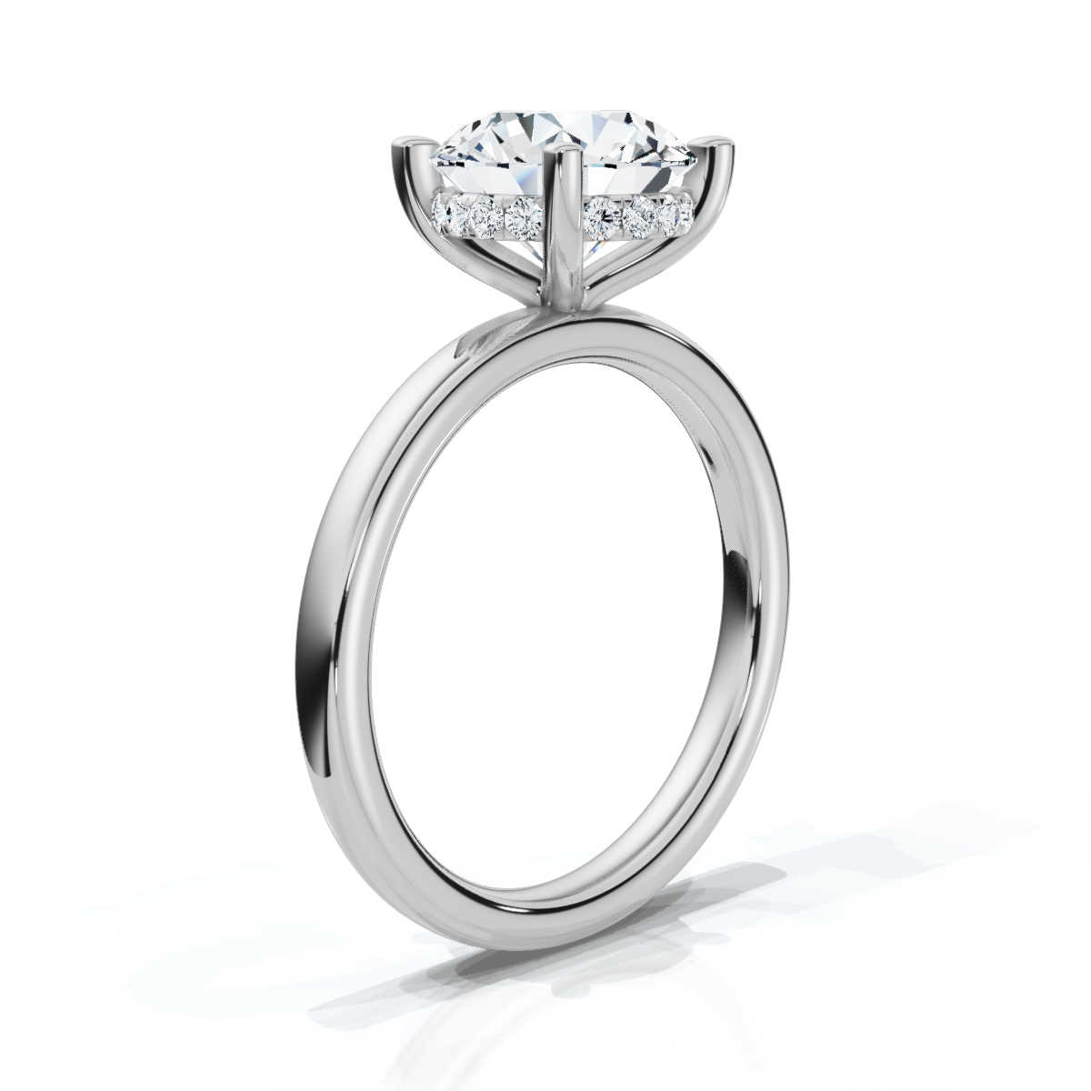 14K White Gold Cheryl Hidden Accents Lab Grown Diamond Ring (1/10 ct. tw)
