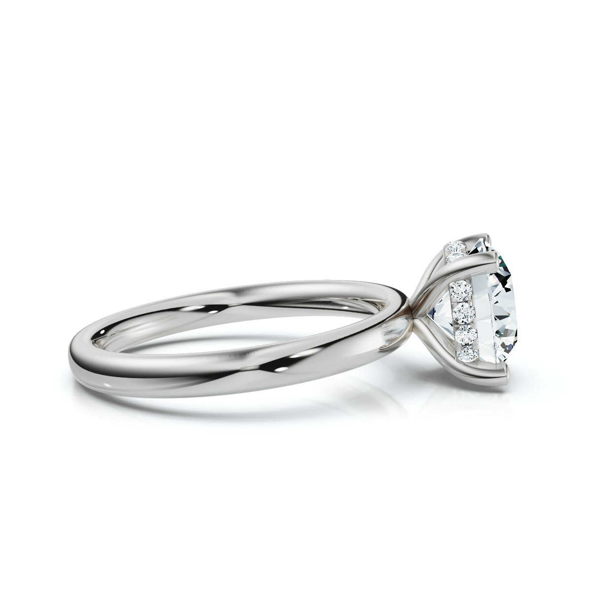 14K White Gold Cheryl Hidden Accents Lab Grown Diamond Ring (1/10 ct. tw)