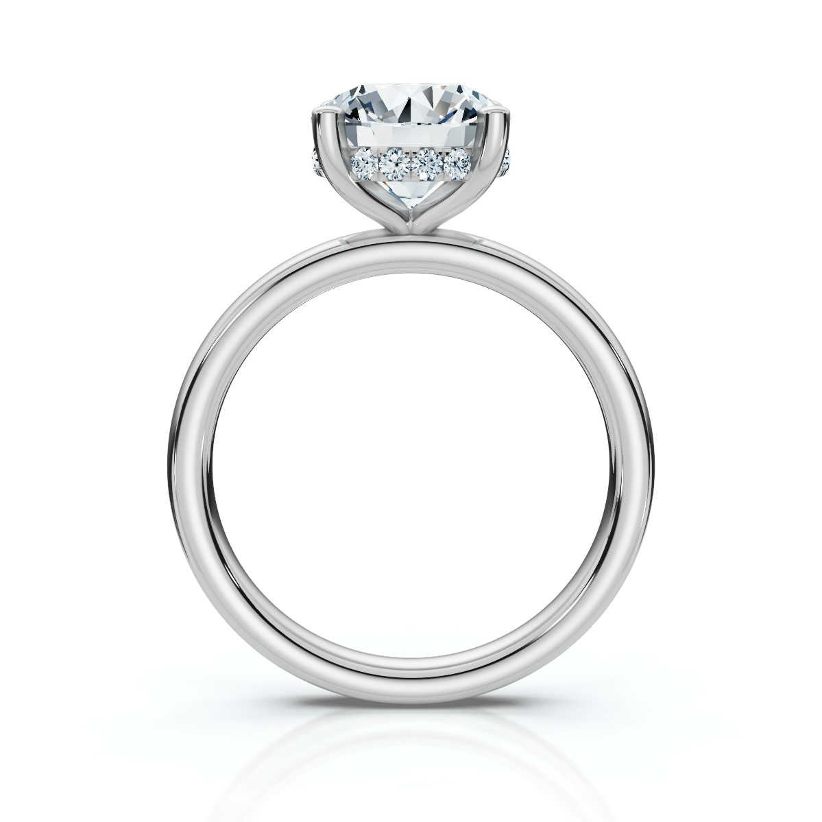 14K White Gold Cheryl Hidden Accents Lab Grown Diamond Ring (1/10 ct. tw)