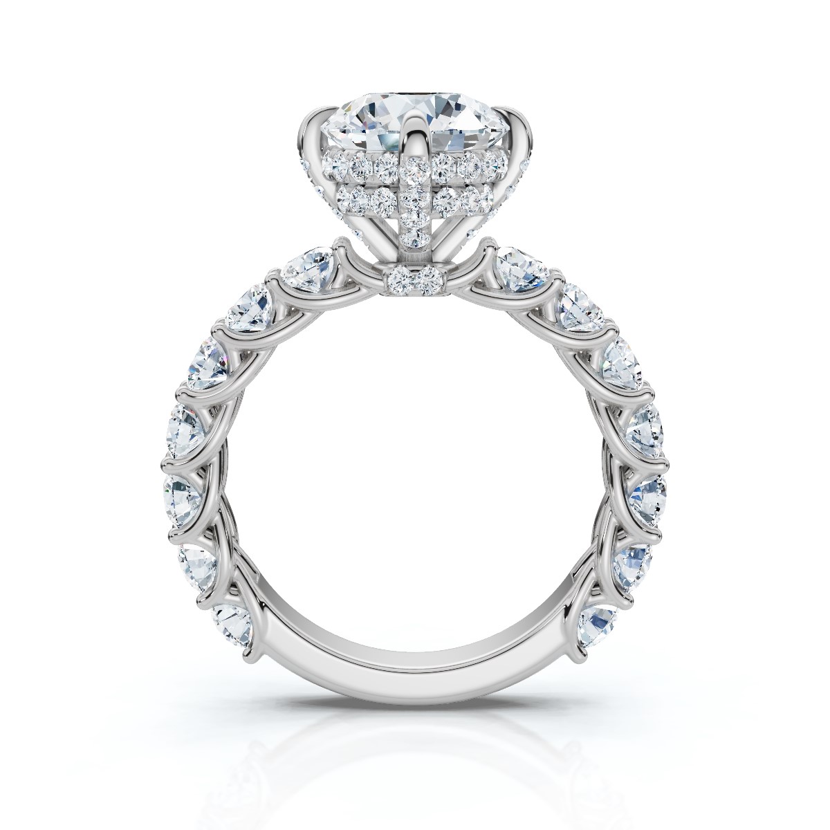 14K White Gold Ginebra Accents Lab Grown Diamond Ring (1 2/5 ct. tw)