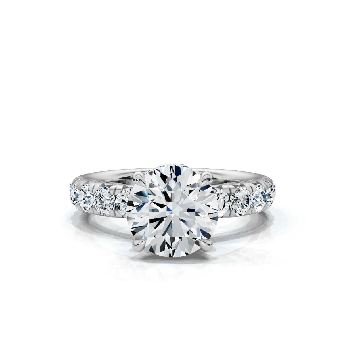 14K White Gold Nerea Hidden Accents Lab Grown Diamond Ring (1 2/5 ct. tw)
