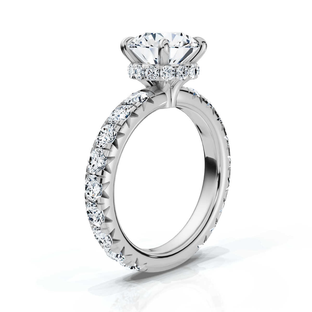 14K White Gold Nerea Hidden Accents Lab Grown Diamond Ring (1 2/5 ct. tw)