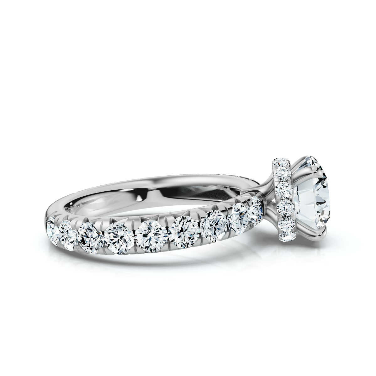 14K White Gold Nerea Hidden Accents Lab Grown Diamond Ring (1 2/5 ct. tw)
