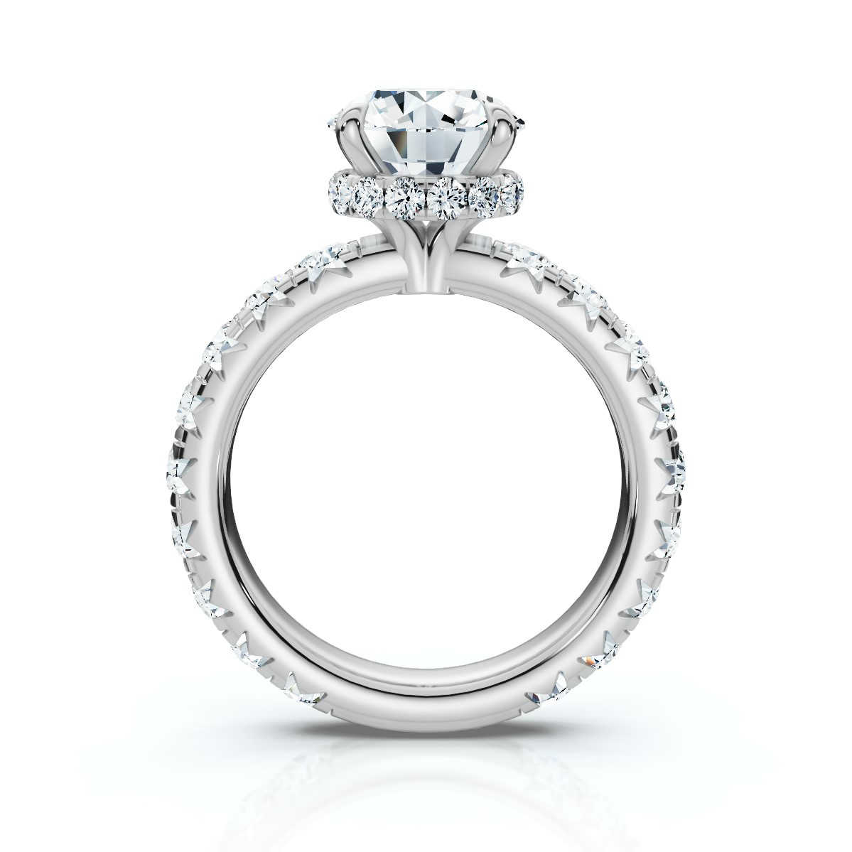 14K White Gold Nerea Hidden Accents Lab Grown Diamond Ring (1 2/5 ct. tw)