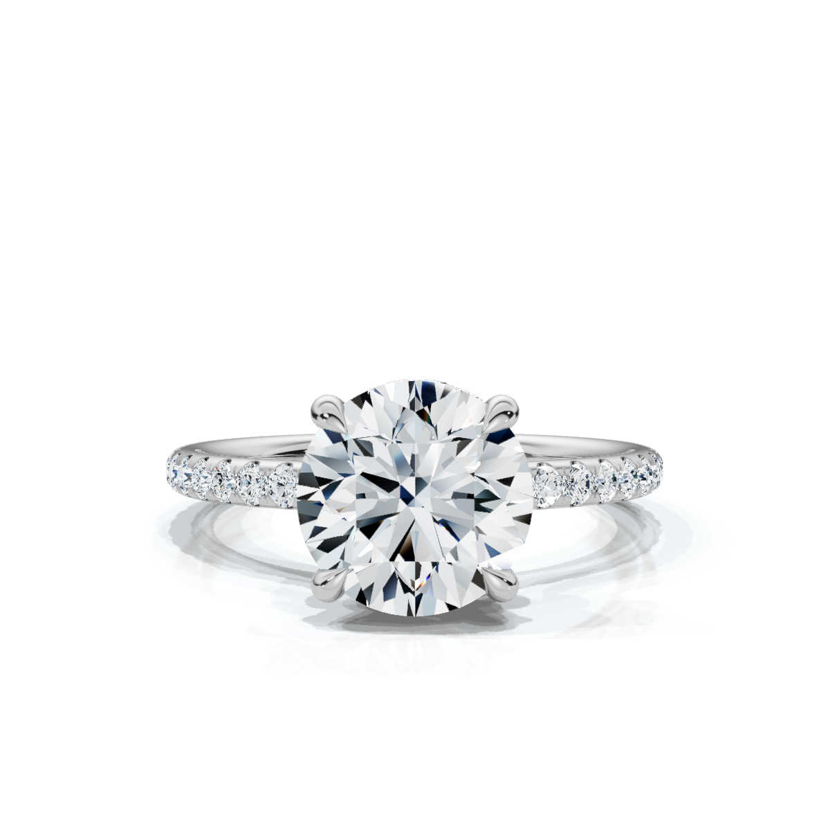 14K White Gold Danica Hidden Accents Lab Grown Diamond Ring (1/3 ct. tw)