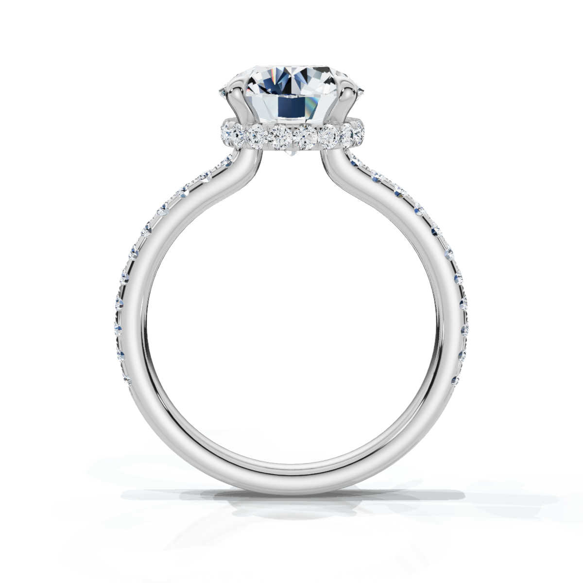14K White Gold Danica Hidden Accents Lab Grown Diamond Ring (1/3 ct. tw)