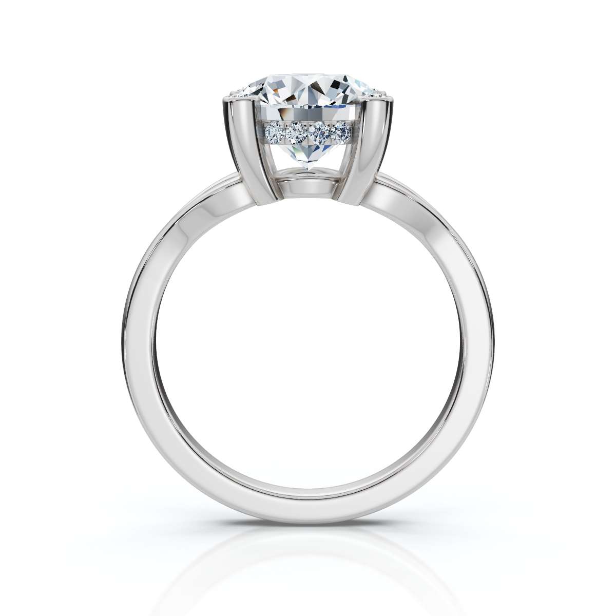 14K White Gold Jacira Accents Lab Grown Diamond Engagement Ring (1/10 ct. tw)