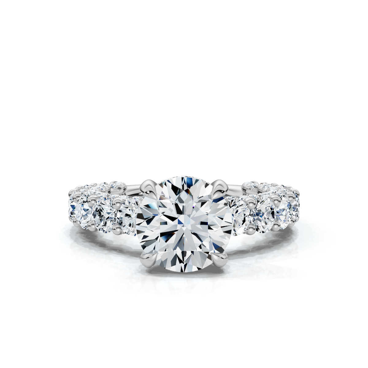 14K White Gold Caprice Accents Lab Grown Diamond Ring (2 1/6 ct. tw)