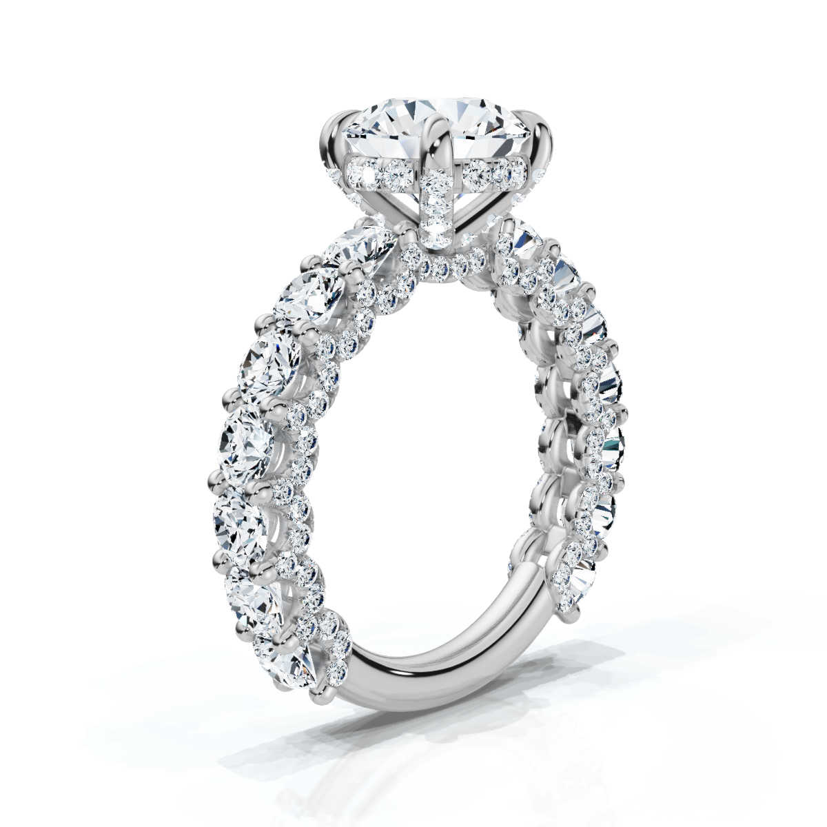 14K White Gold Caprice Accents Lab Grown Diamond Ring (2 1/6 ct. tw)