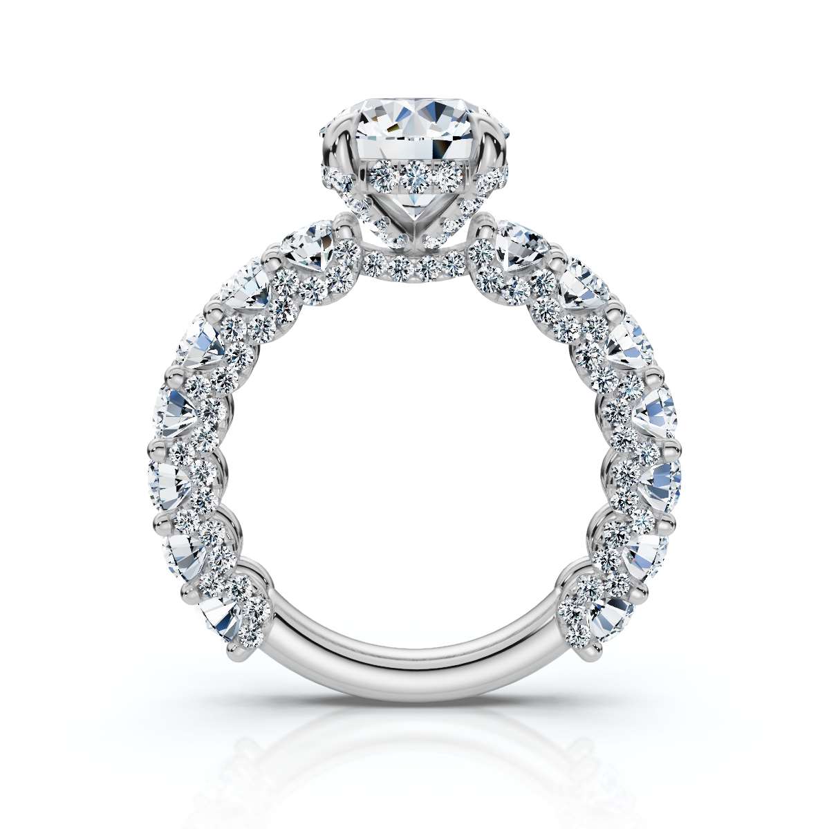 14K White Gold Caprice Accents Lab Grown Diamond Ring (2 1/6 ct. tw)