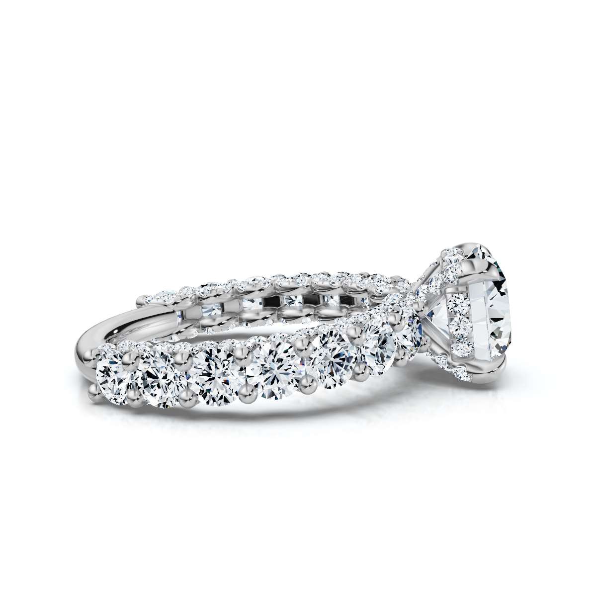 14K White Gold Caprice Accents Lab Grown Diamond Ring (2 ct. tw)