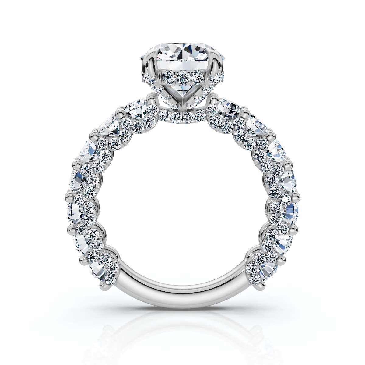 14K White Gold Caprice Accents Lab Grown Diamond Ring (2 ct. tw)