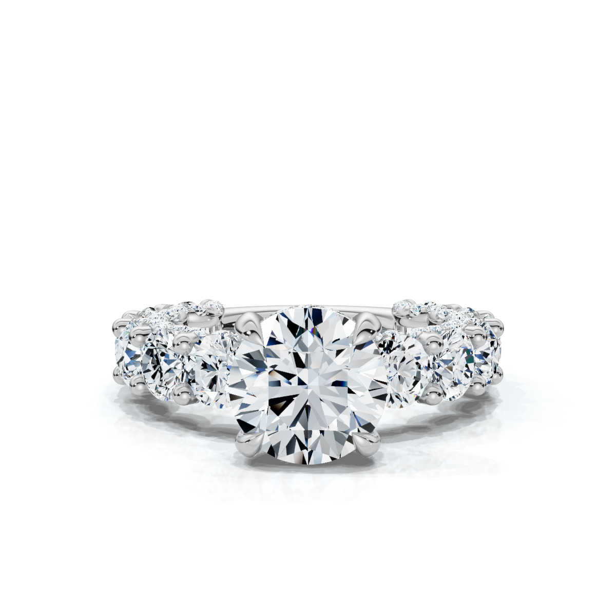 14K White Gold Caprice Accents Lab Grown Diamond Ring (3 ct. tw)