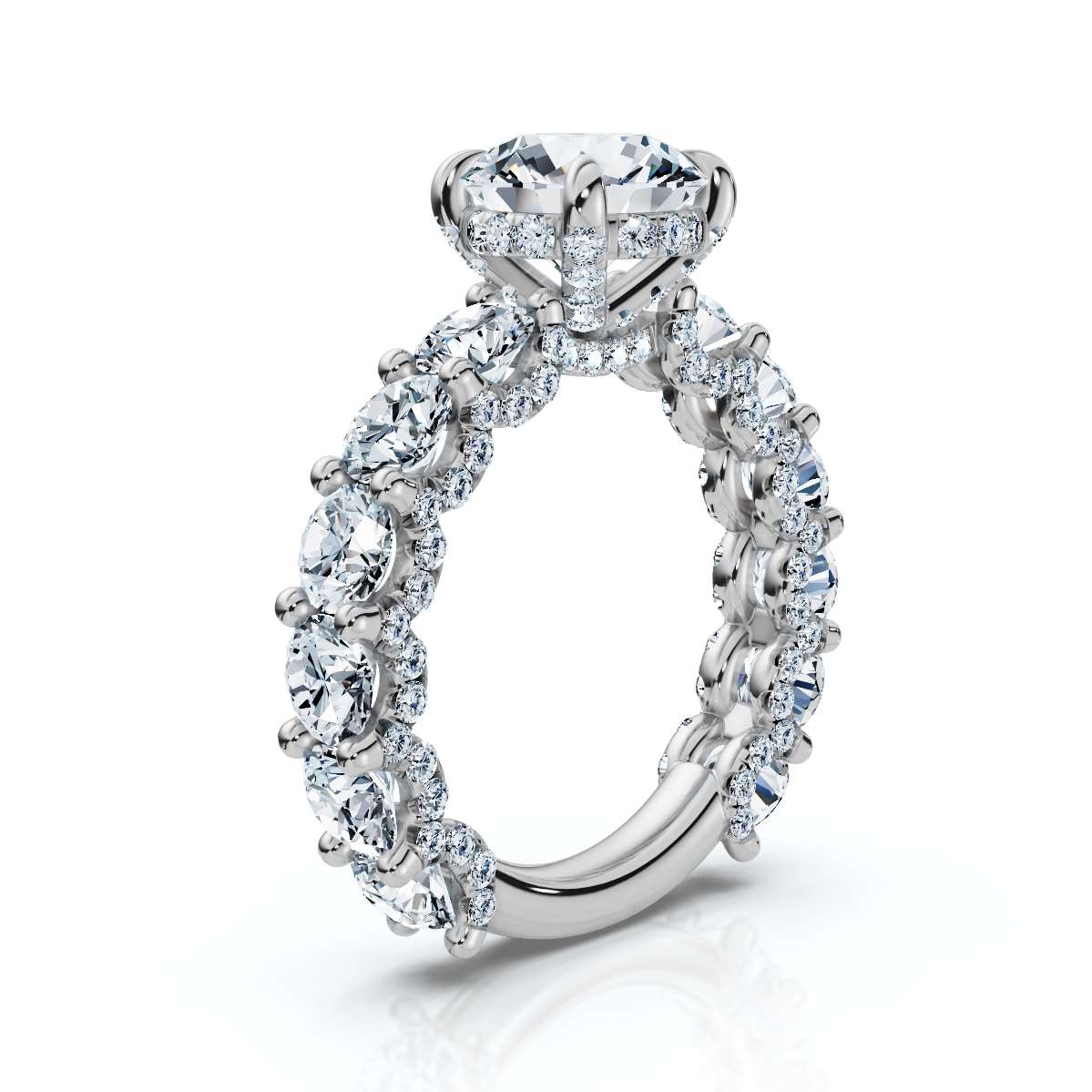 14K White Gold Caprice Accents Lab Grown Diamond Ring (3 ct. tw)