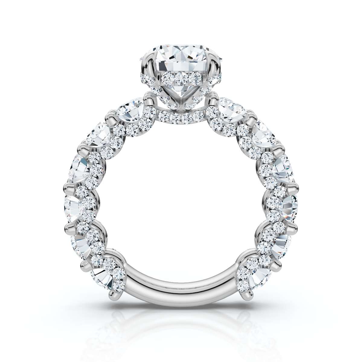 14K White Gold Caprice Accents Lab Grown Diamond Ring (3 ct. tw)