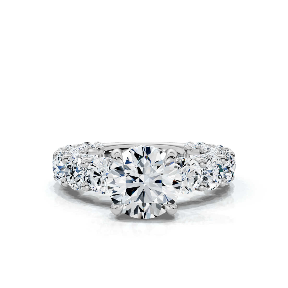 14K White Gold Caprice Accents Lab Grown Diamond Ring (3 2/3 ct. tw)